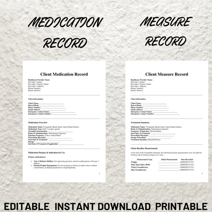 Tirzepatide Weight Loss Injection Consent Form Bundle Printable Tirzepatide Client Intake Form Weight Loss Consultation Tirzepatide Forms