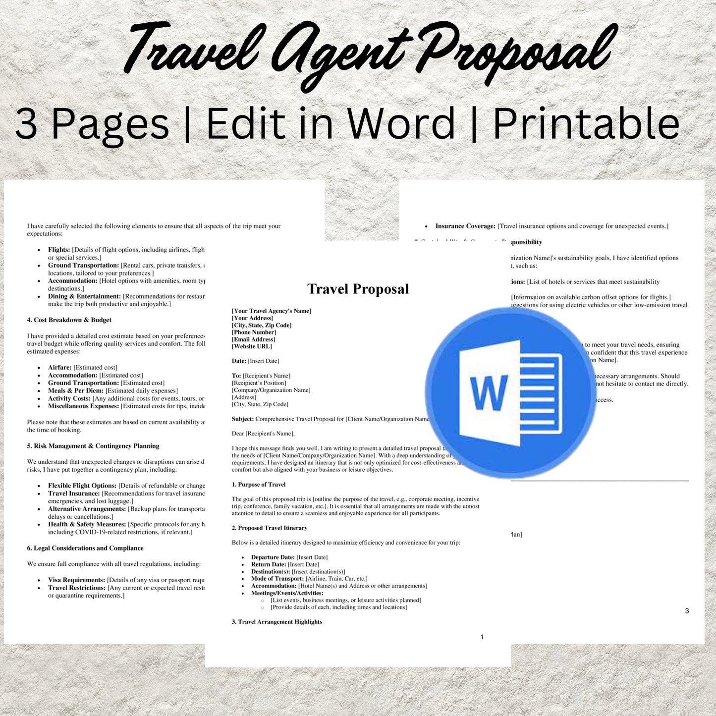 Travel Agent Proposal Template Editable Travel Advisor Marketing Form Printable New Client Form Travel Agent Business Marketing Kit Template