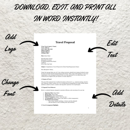 Travel Agent Proposal Template Editable Travel Advisor Marketing Form Printable New Client Form Travel Agent Business Marketing Kit Template