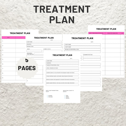 Treatment Plan Template Printable Therapy Treatment Plan Goals and Objectives Form Counseling Therapist Template Therapy Notes Therapy Tools