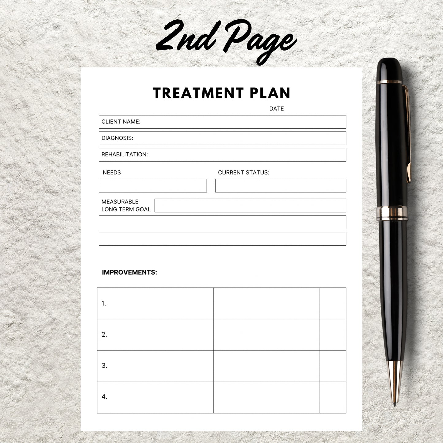 Treatment Plan Template Printable Therapy Treatment Plan Goals and Objectives Form Counseling Therapist Template Therapy Notes Therapy Tools