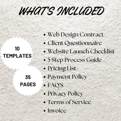 Web Design Forms Bundle Editable Wed Design Contract Printable Wed Designer Service Agreement Template Client Questionnaire Proposal Form