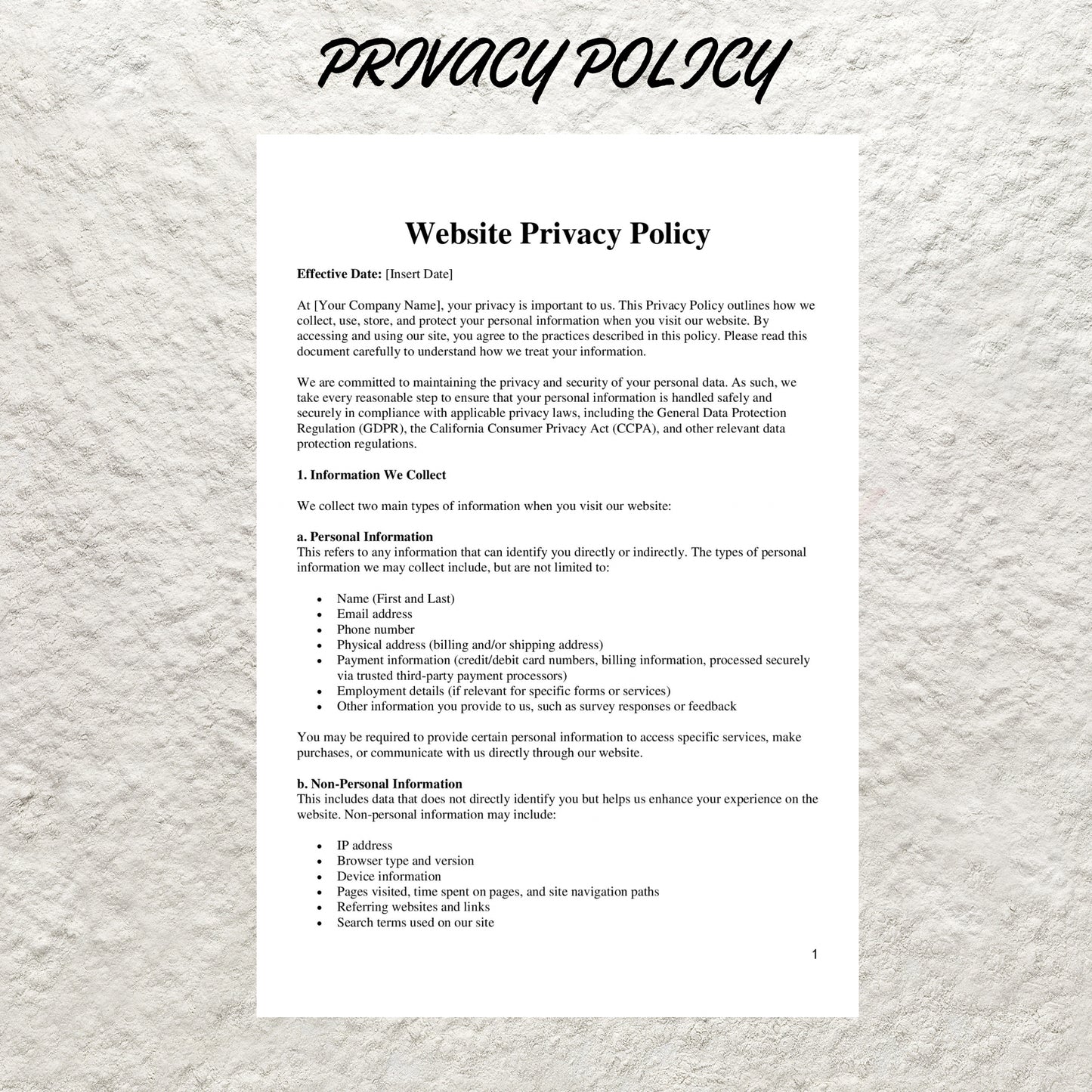 Website Legal Language Template Bundle Editable Website Privacy Policy Printable Website Terms and Conditions Website Legal Disclaimers