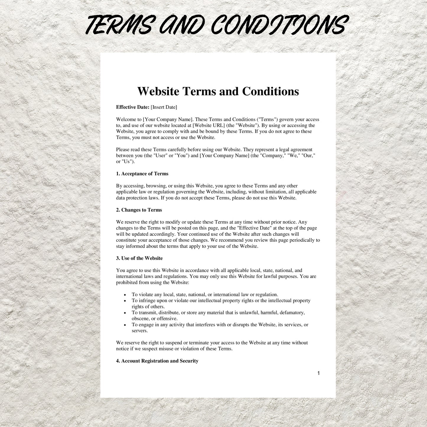 Website Legal Language Template Bundle Editable Website Privacy Policy Printable Website Terms and Conditions Website Legal Disclaimers