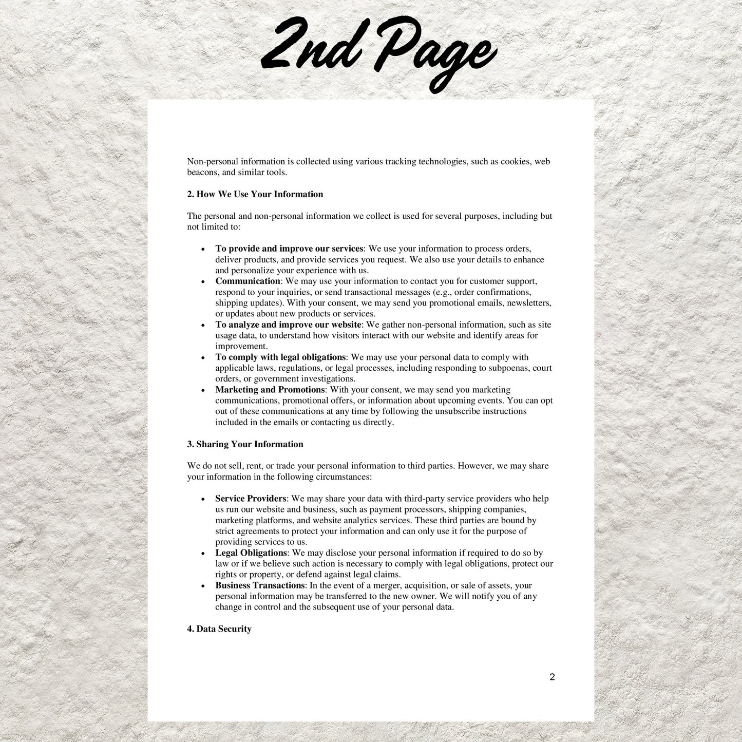 Website Privacy Policy Template Editable Privacy Policy Agreement Printable Online Privacy Policy Website Legal Agreement Template Form