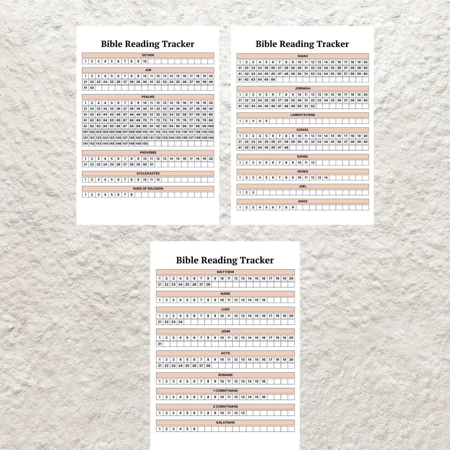 Bible Reading Tracker Printable Bible Reading Plan Checklist Daily Bible Reading Log Bible Study Christian Faith Planner Scripture Reading