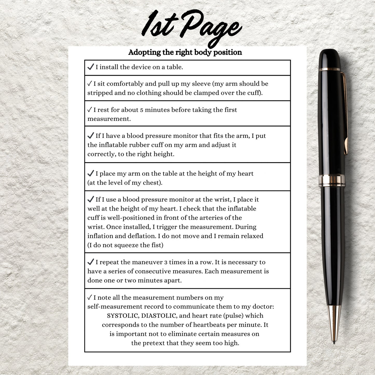 Blood Pressure Log Book Template Printable Blood Pressure Chart Daily Weekly High Blood Pressure Tracking Sheet Hypotension BP Tracker