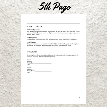 Boat Rental Agreement Template Editable Boat Rental Contract Printable Boat Lease Agreement Yacht Rental Agreement Boat Nautical Contract