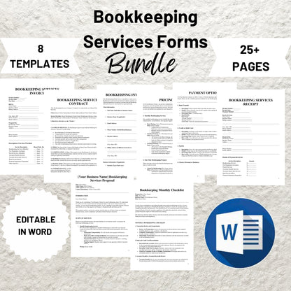 Bookkeeping Services Forms Bundle Editable Bookkeeping Service Contract Freelance Bookkeeper Business Forms Bookkeeping Agreement Templates