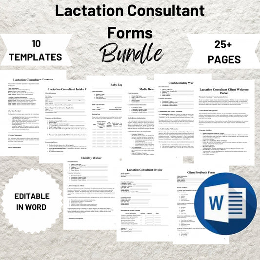 Breastfeeding Support Bundle Editable Lactation Consultant Forms Template Printable Lactation Consultation Contract Intake Form Welcome Form