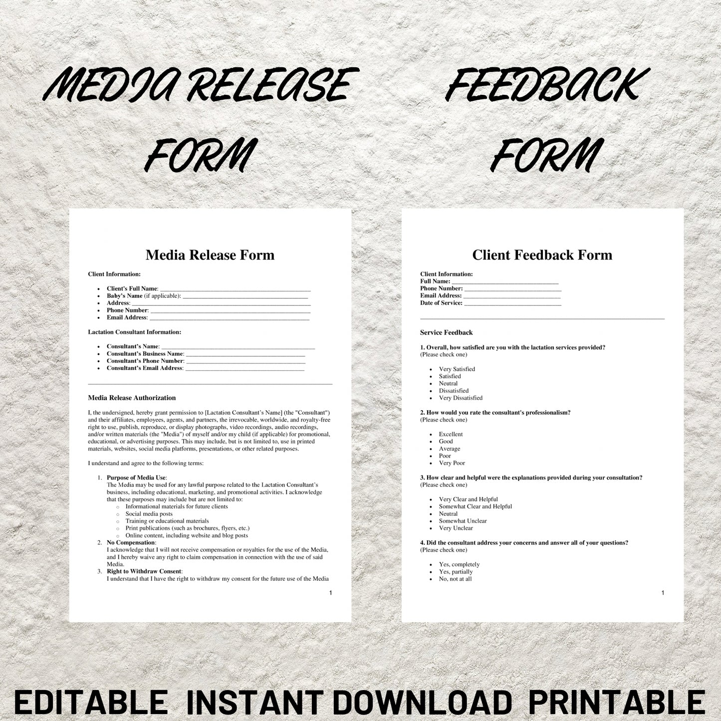 Breastfeeding Support Bundle Editable Lactation Consultant Forms Template Printable Lactation Consultation Contract Intake Form Welcome Form