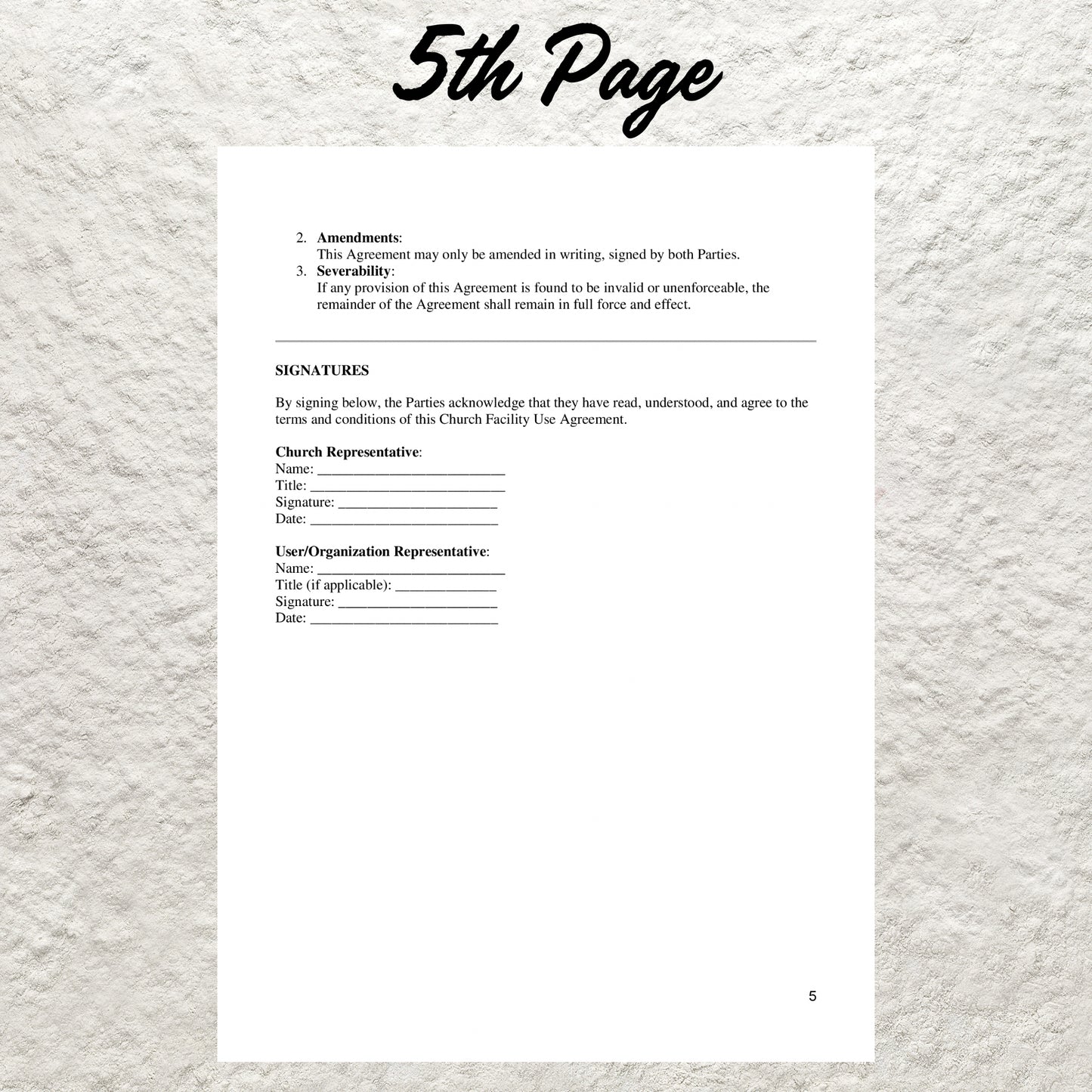 Church Facility Use Agreement Template Editable Church Rental Contract for Events, Weddings, Meetings Printable Church Facility Use Contract