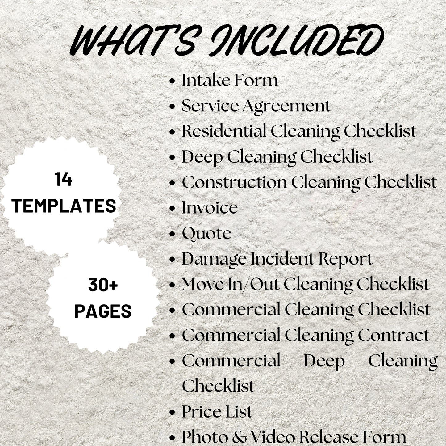 Cleaning Service Business Forms Bundle Editable Cleaning Service Agreement Printable Cleaning Service Intake Form Cleaning Checklist Forms