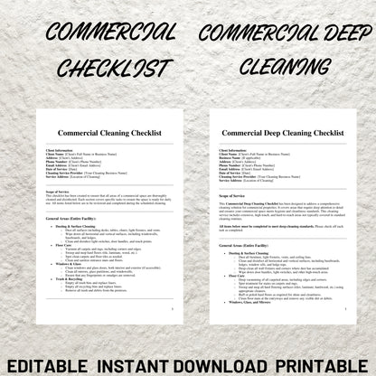 Cleaning Service Business Forms Bundle Editable Cleaning Service Agreement Printable Cleaning Service Intake Form Cleaning Checklist Forms