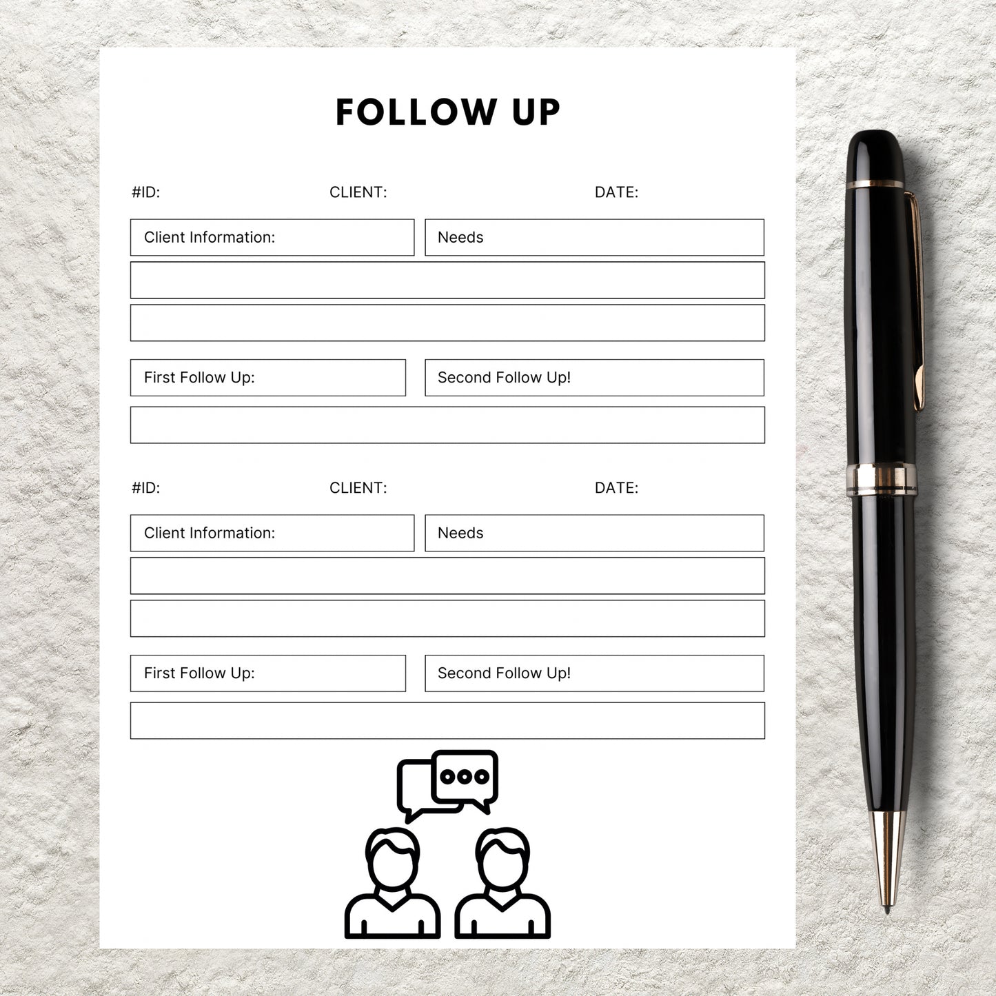 Client Follow Up Sheet Tracker Form Template Business Client Log Follow Ups Small Business Customer Follow Up Forms Customer Tracker