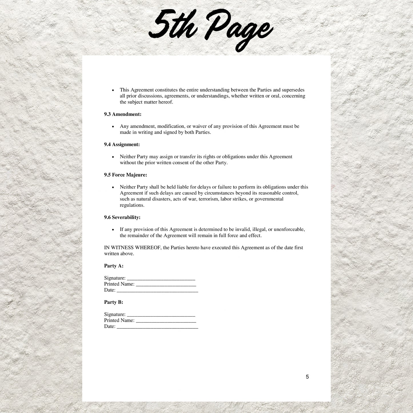 Collaboration Agreement Template Editable Business Collaboration Contract Printable Project Collaboration Agreement Partnership Contract