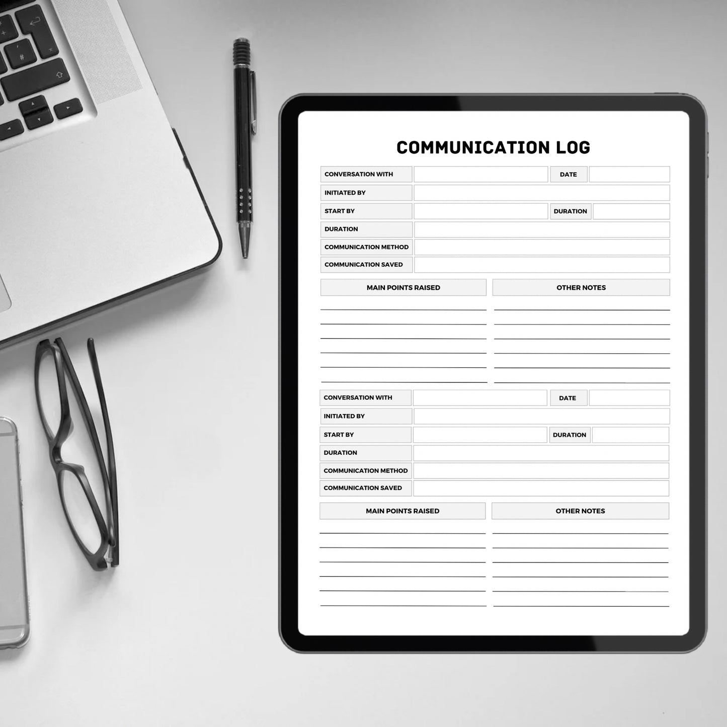 Communication Log Template Printable Call Log Phone Call Tracker Parent Communication Log Teacher Communication Notes Conversation Record