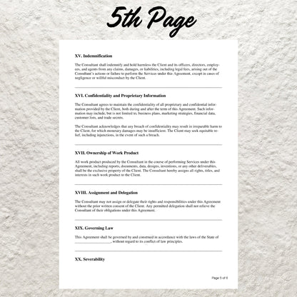 Consultant Contract Template Editable Consulting Agreement Form Printable Professional Consulting Service Contract Consultation Agreement