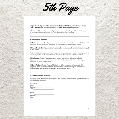 Consulting Contract Agreement Template Editable Consultant Service Contract Agreement Printable Consulting Proposal Template Consulting Form