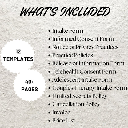 Counseling Forms Bundle Editable Counseling Intake Form Printable Counseling Informed Consent Form Psychotherapy Mental Health Intake Forms