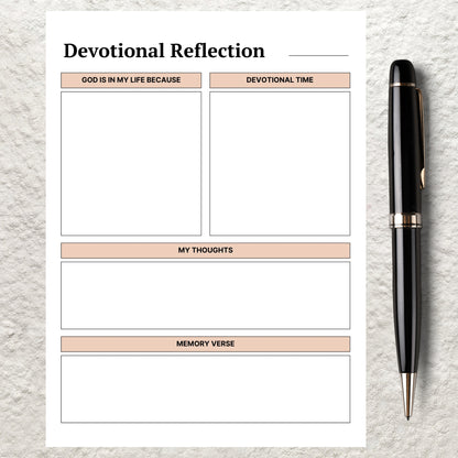 Daily Devotional Journal Template Printable Bible Study Christian Faith Prayer Journal Planner Daily Devotional Bible Scripture Insert