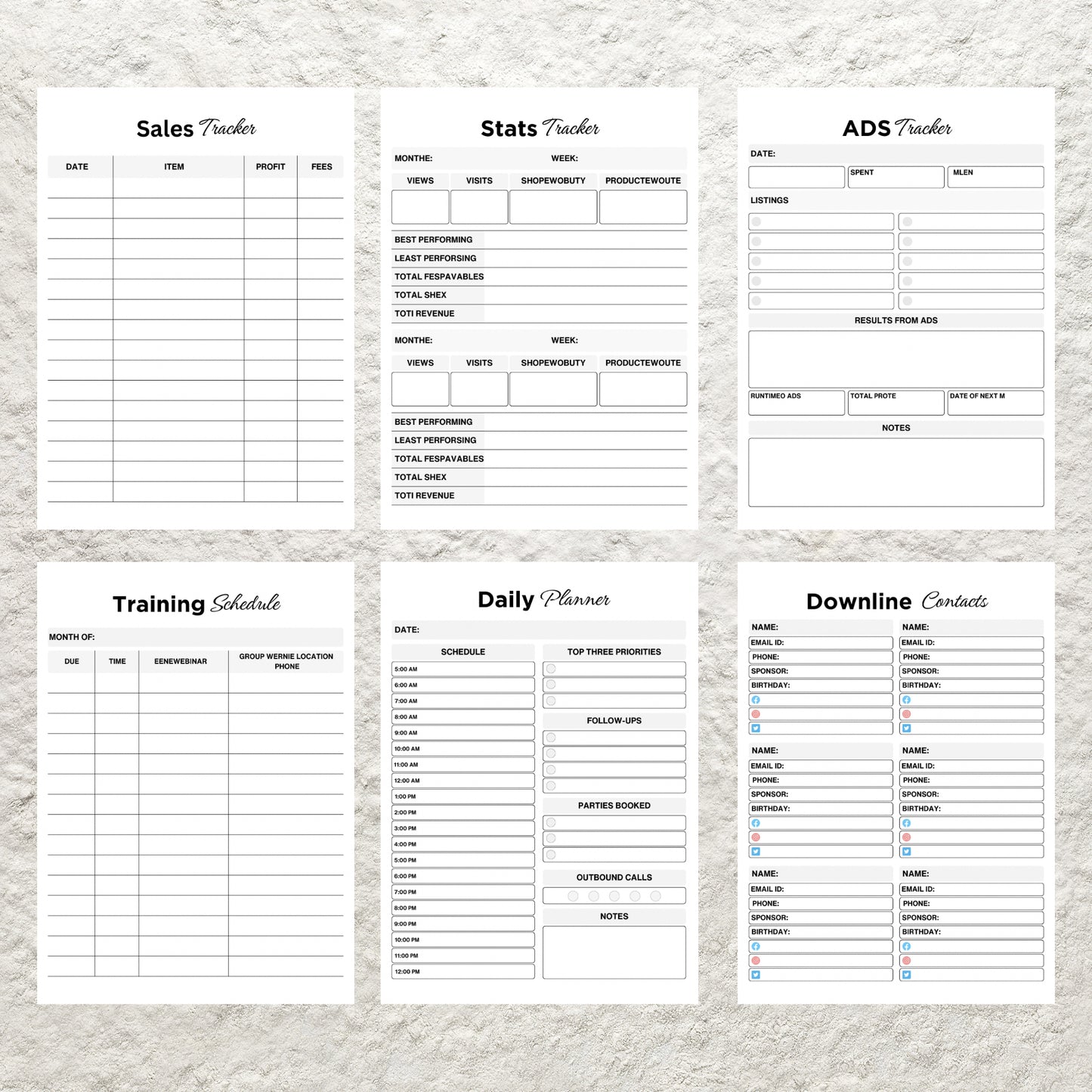 Direct Sales Planner Template Printable MLM Planner Network Marketing Planner Power Hour Tracker Small Business Sales Marketing Planner