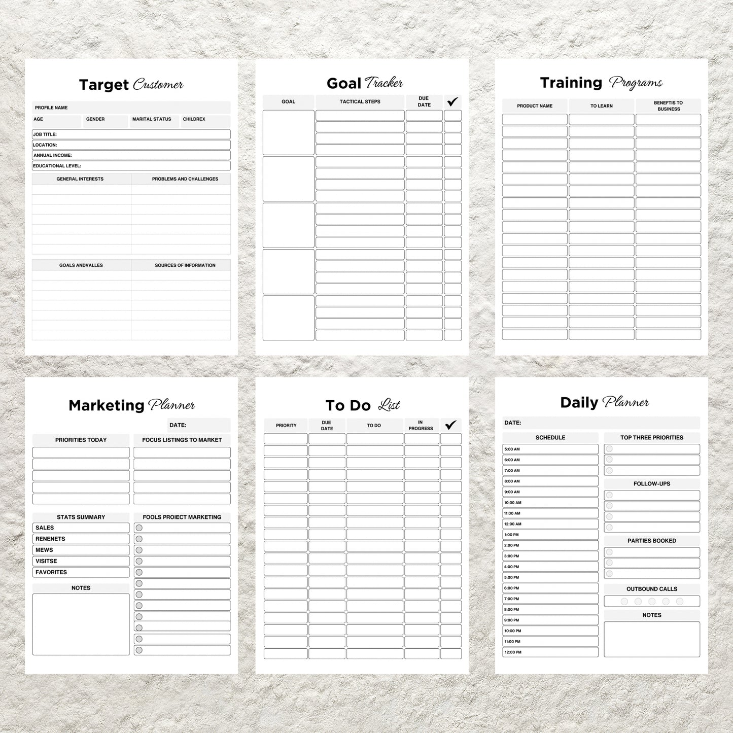 Direct Sales Planner Template Printable MLM Planner Network Marketing Planner Power Hour Tracker Small Business Sales Marketing Planner