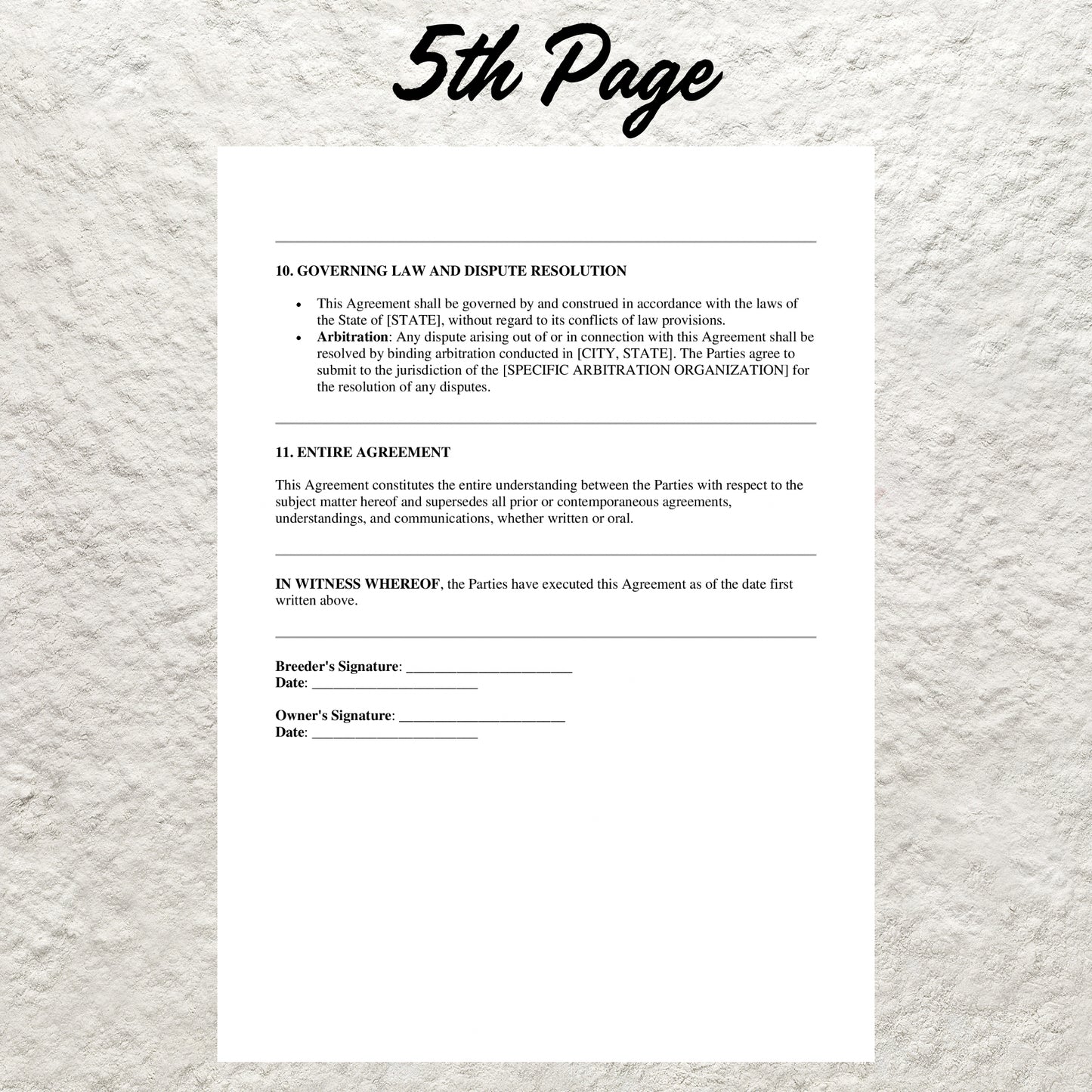 Dog Breeding Contract Template Editable Stud Dog Breeding Service Agreement Printable Dog Owner Breeding Contract Puppy Dog Breeder Contract