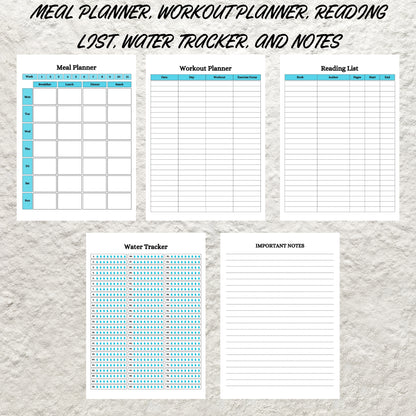 Editable 75 Soft Challenge Tracker Bundle Template Printable 75 Soft Tracker Daily 75 Soft Challenge Journal Habit Tracker Fitness&Health