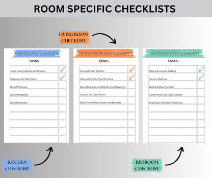 Editable Cleaning Planner Bundle ADHD Cleaning Schedule Cleaning Checklist Weekly Monthly Yearly Household Family Chore Chart List Template