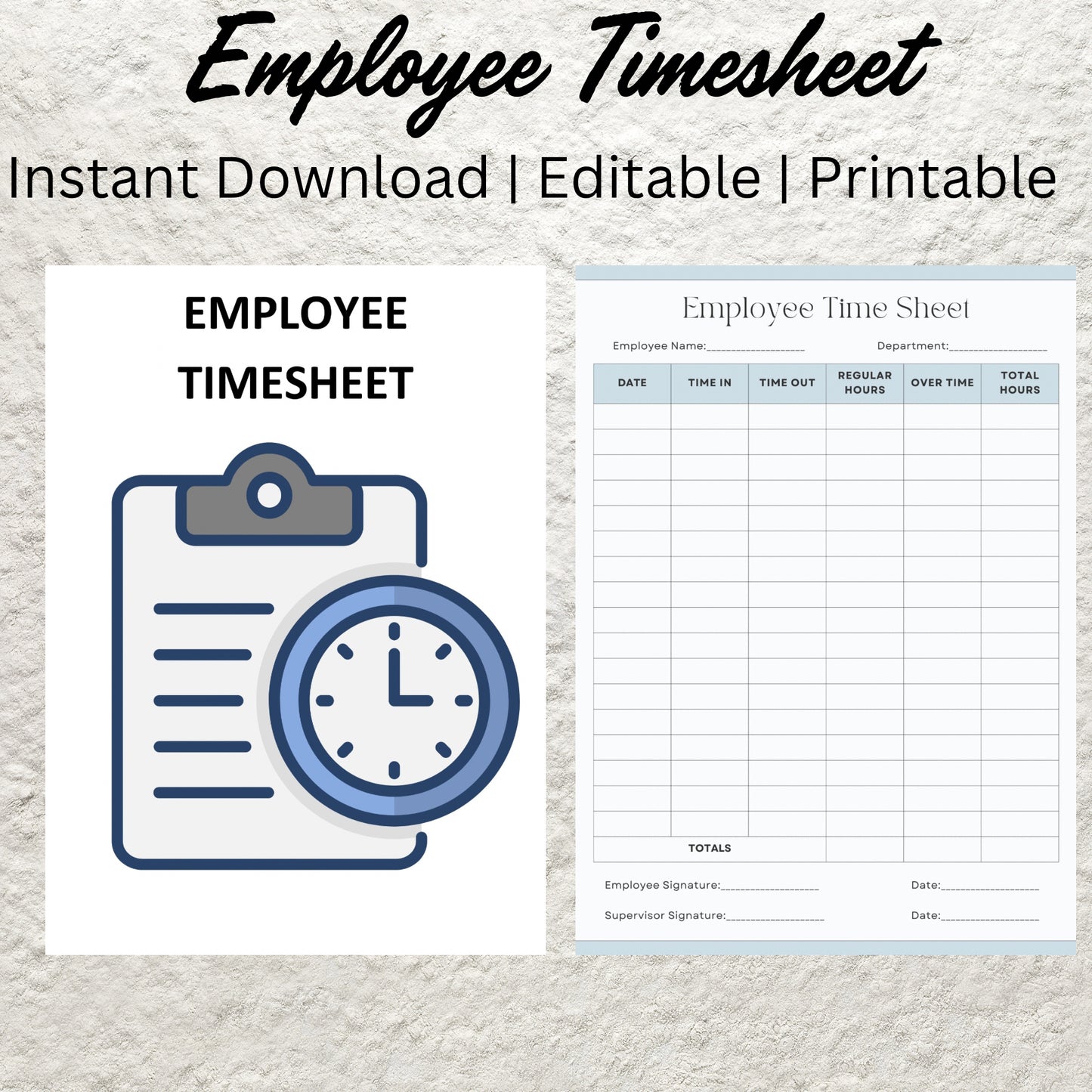 Editable Employee Time Sheet Tracker Template Printable Timekeeping Log Sheet Working Hours Schedule Tracker Weekly Time Tracker Work Log