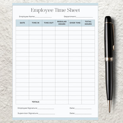 Editable Employee Time Sheet Tracker Template Printable Timekeeping Log Sheet Working Hours Schedule Tracker Weekly Time Tracker Work Log