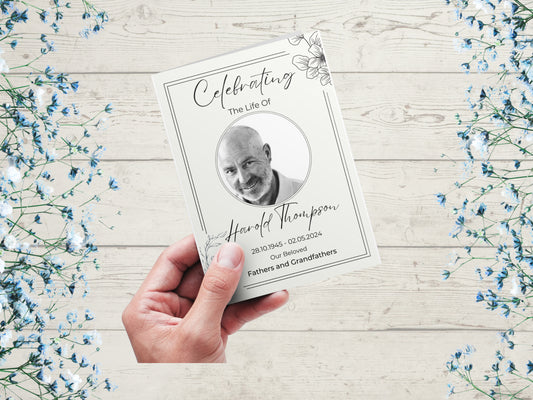 Editable Funeral Program Pamphlet Template Celebration of Life Order of Service Printable Obituary Template Funeral Memorial Program