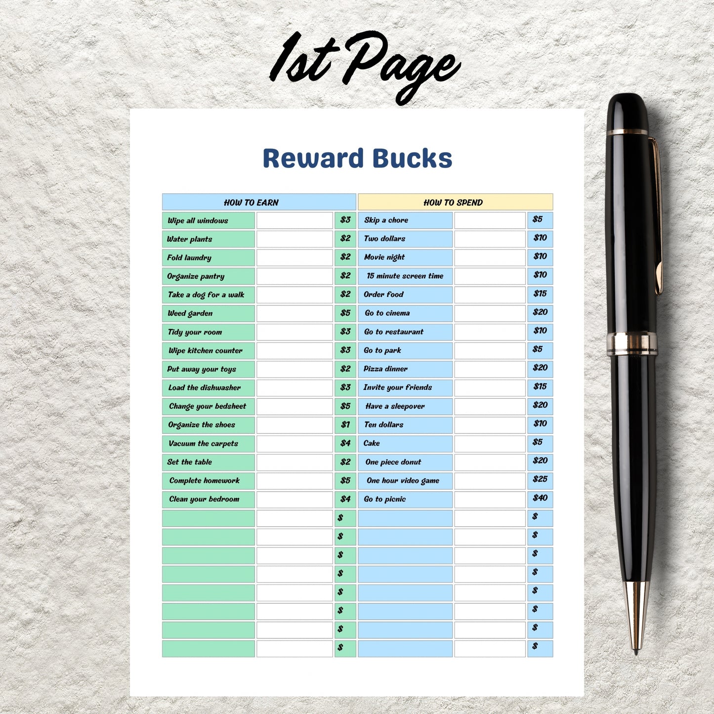 Editable Kids Reward Bucks Template Printable Mom Bucks Reward System For Kids Chore Bucks Good Behavior Bucks Kids Reward Coupon Play Money