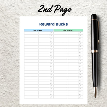 Editable Kids Reward Bucks Template Printable Mom Bucks Reward System For Kids Chore Bucks Good Behavior Bucks Kids Reward Coupon Play Money