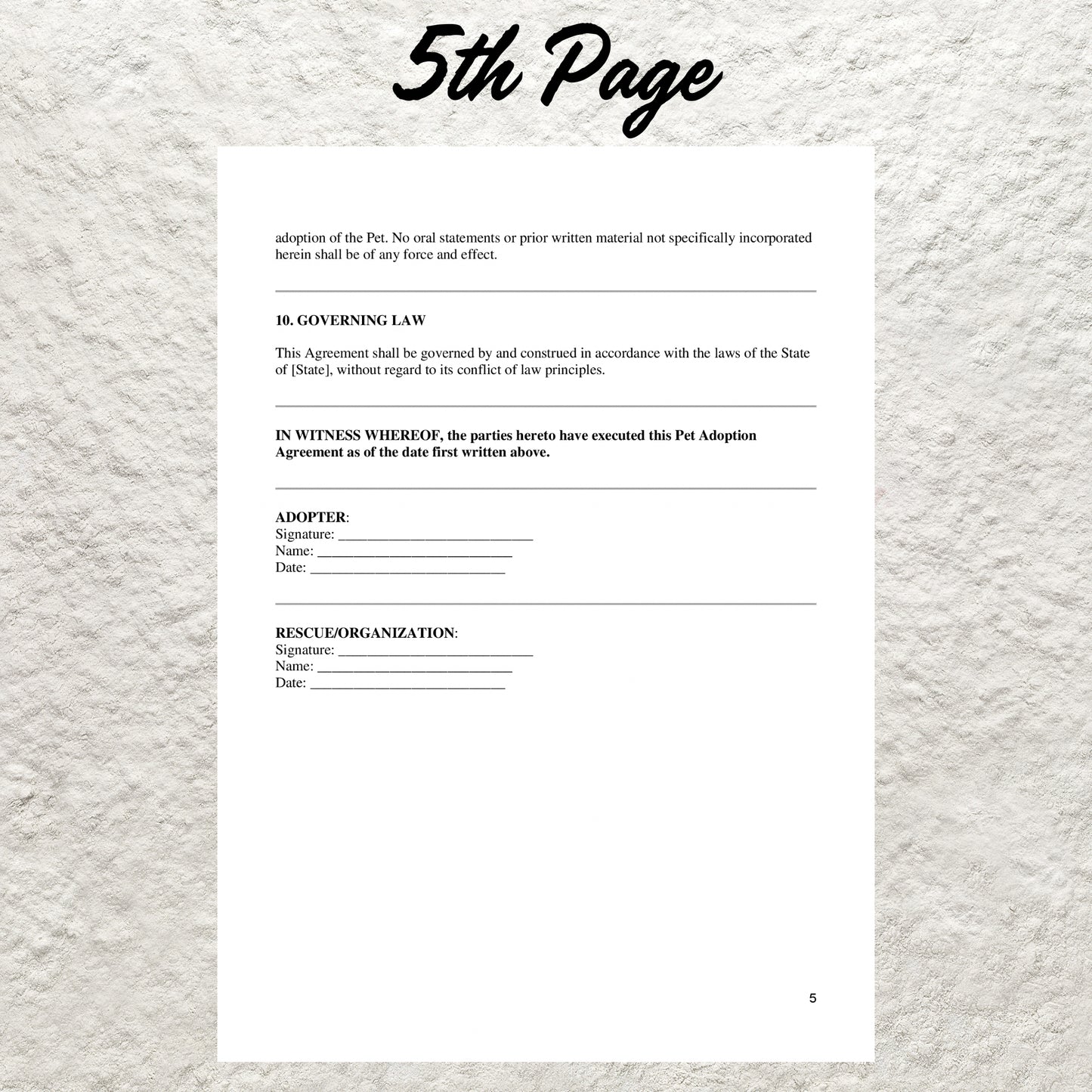 Editable Pet Adoption Contract Template Printable Puppy Adoption Agreement Cat Adoption Contract Dog Adoption Agreement Animal Rescue Form