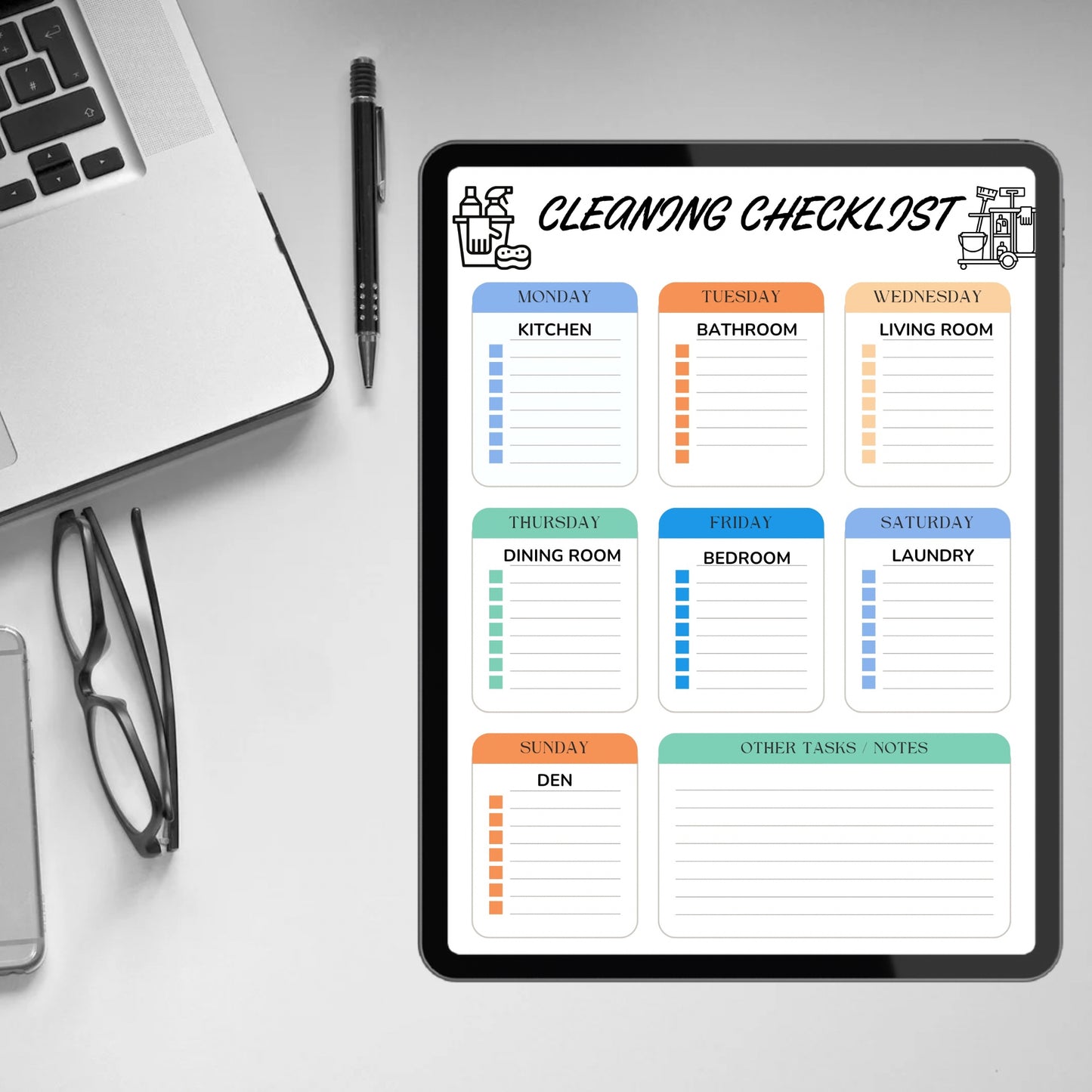 Editable Weekly Deep Cleaning Checklist Template Printable Cleaning Planner Airbnb Vacation Rental Cleaning List Plan Household Chore List