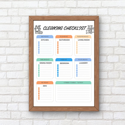 Editable Weekly Deep Cleaning Checklist Template Printable Cleaning Planner Airbnb Vacation Rental Cleaning List Plan Household Chore List