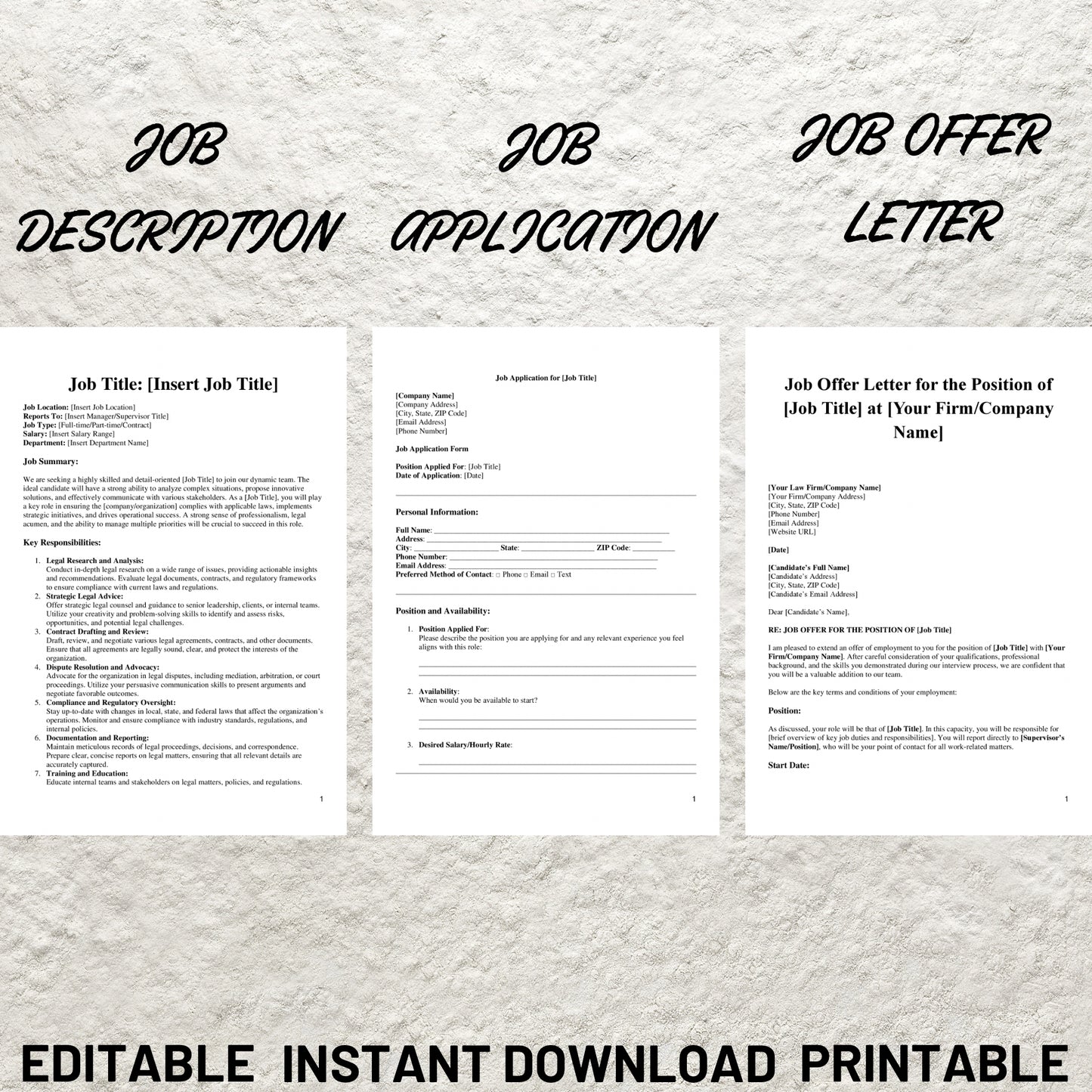 Employee Onboarding Bundle Templates Editable New Hire Form Packet Printable New Employee HR Onboarding Checklist New Hire Paperwork Forms