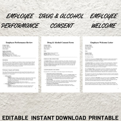 Employee Onboarding Bundle Templates Editable New Hire Form Packet Printable New Employee HR Onboarding Checklist New Hire Paperwork Forms