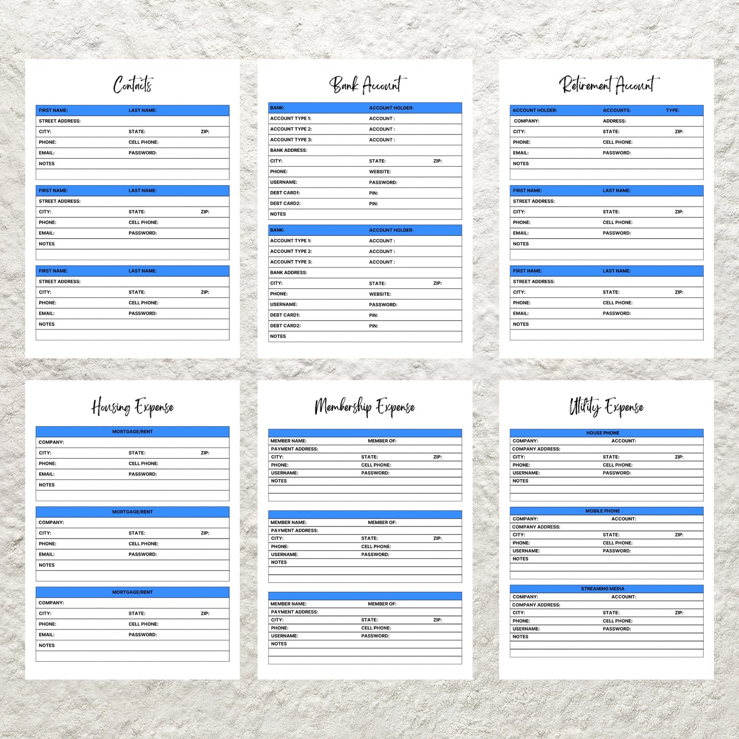 End of Life Planner Template Just In Case of Emergency What If Binder Household Life Binder Final Preparations Last Wishes Funeral Planning