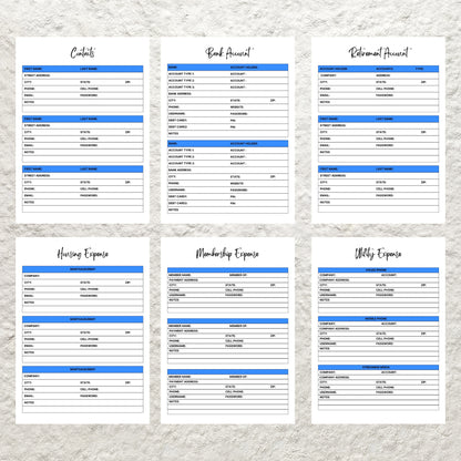 End of Life Planner Template Just In Case of Emergency What If Binder Household Life Binder Final Preparations Last Wishes Funeral Planning