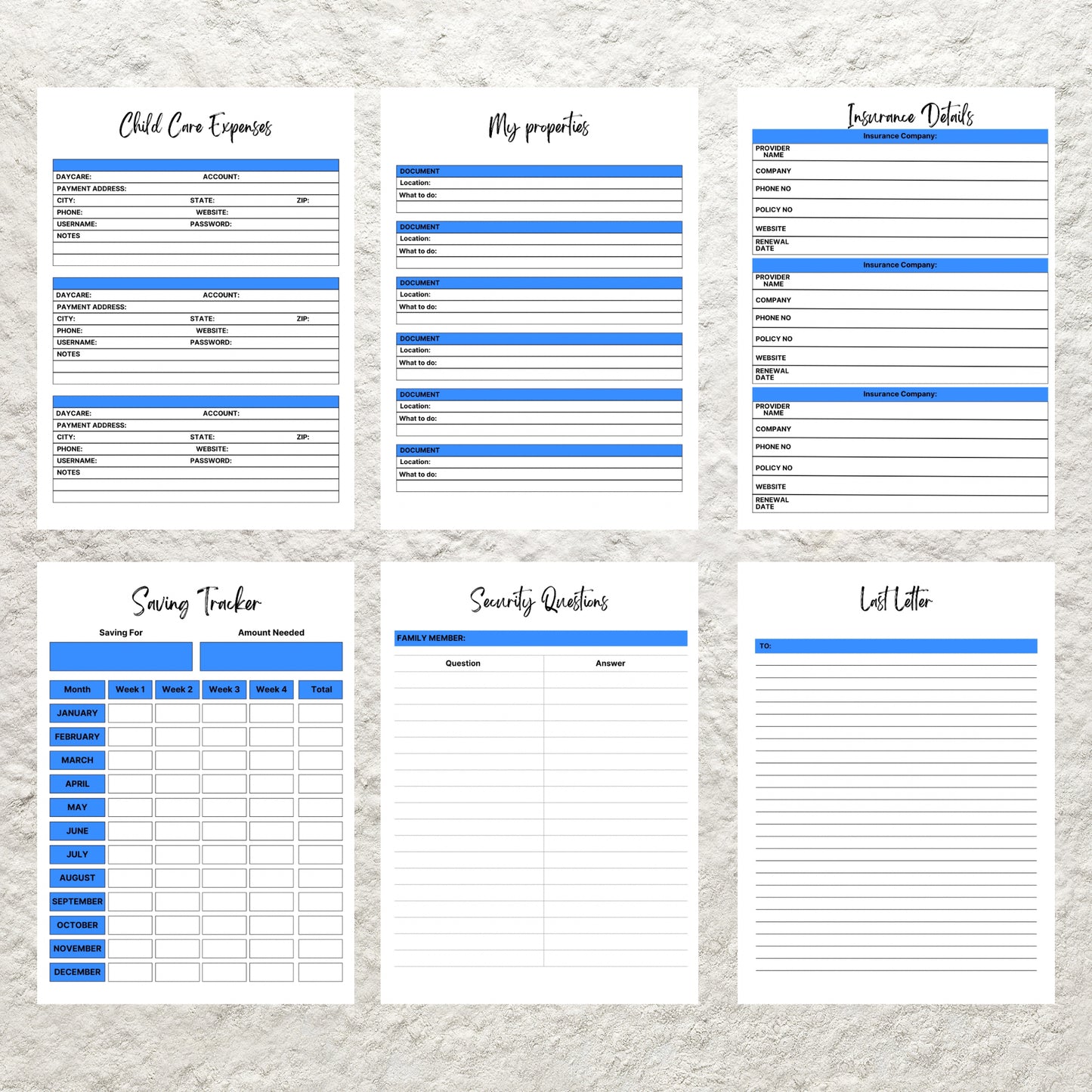 End of Life Planner Template Just In Case of Emergency What If Binder Household Life Binder Final Preparations Last Wishes Funeral Planning