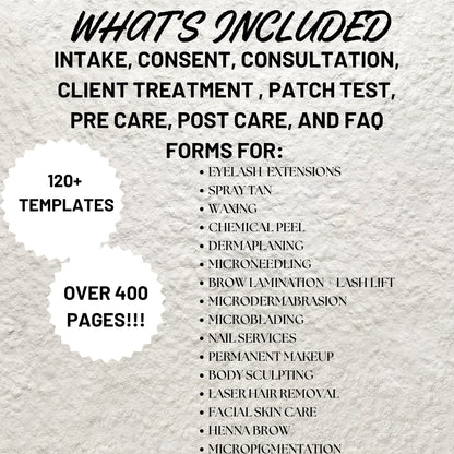 Esthetician Forms Template Bundle Editable Esthetician Intake Form Printable Esthetician Consent Form Esthetician Consultation Form Med Spa