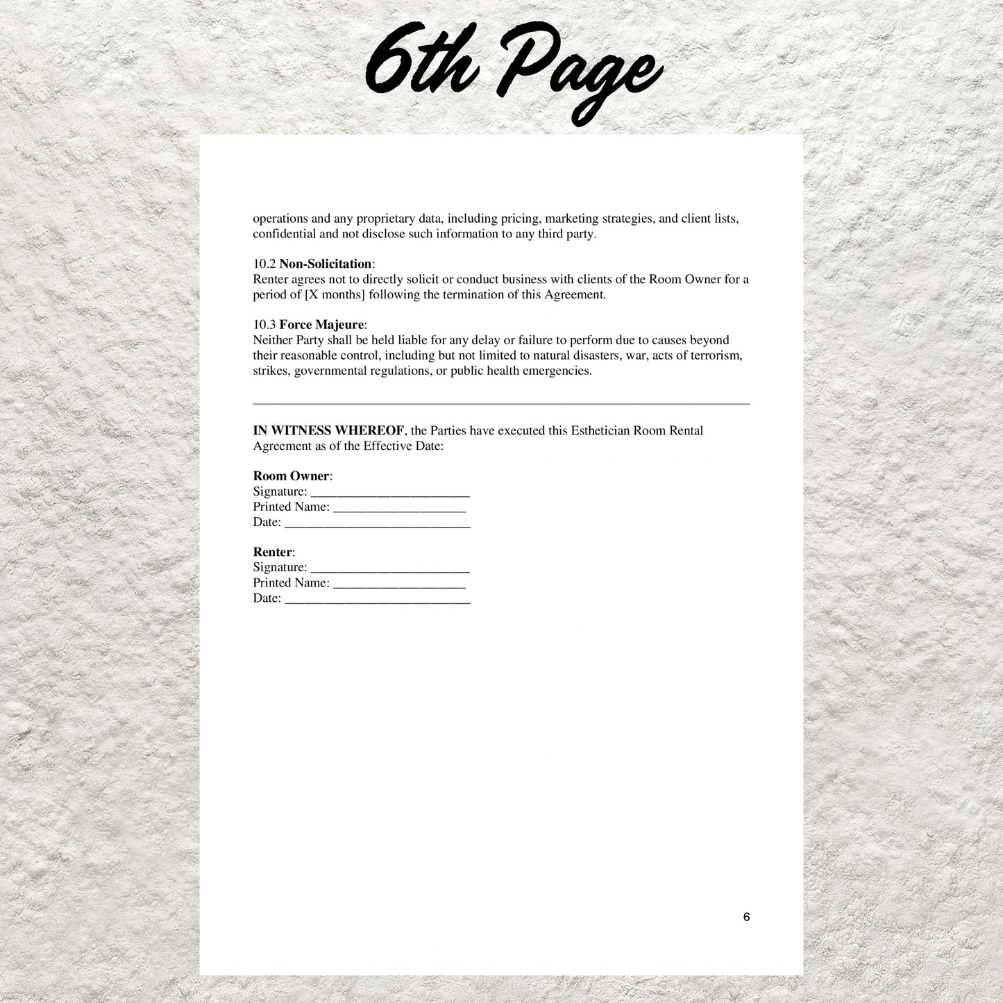 Esthetician Room Rental Contract Template Editable Esthetician Suite Rental Agreement Printable Beauty Room Suite Lease Agreement Form