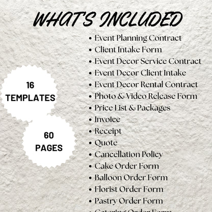 Event Planner Forms Bundle Editable Event Planner Service Agreement Printable Event Planning Client Intake Form Event Planning Contract