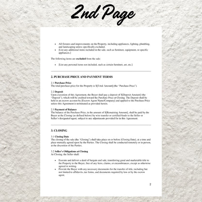 For Sale By Owner Contract Template Editable Real Estate For Sale By Owner Agreement Printable Real Estate Service Contract Property Sale