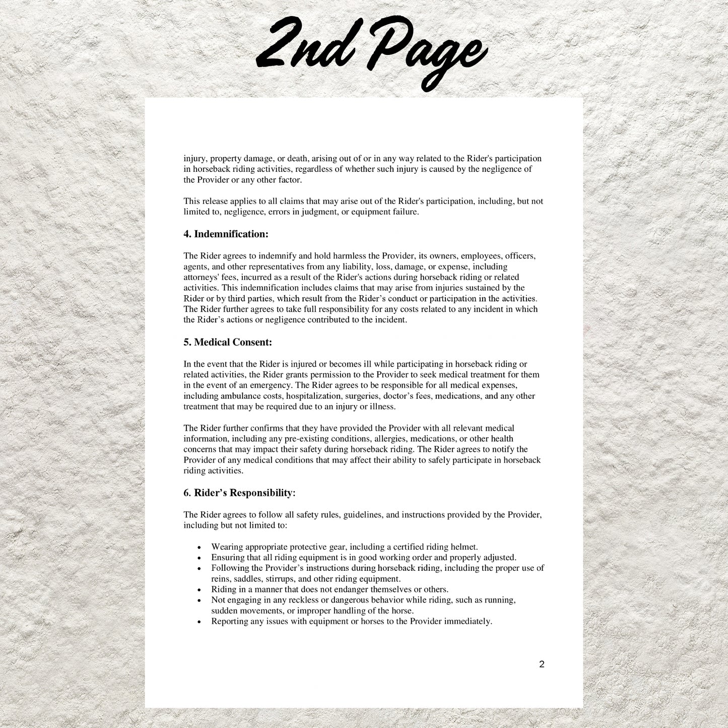 Horse Riding Liability Waiver Template Editable Equine Liability Waiver Printable Horse Riding Rental Consent Form Riding School Waiver