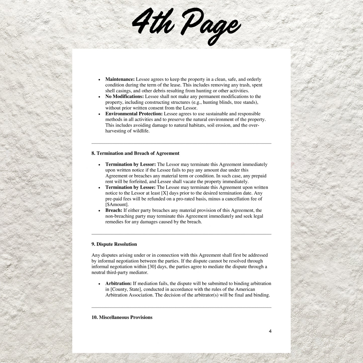 Hunting Lease Agreement Template Editable Hunting Land Lease Agreement Printable Hunting Contract for Hunters and Land Owners Hunting Lease