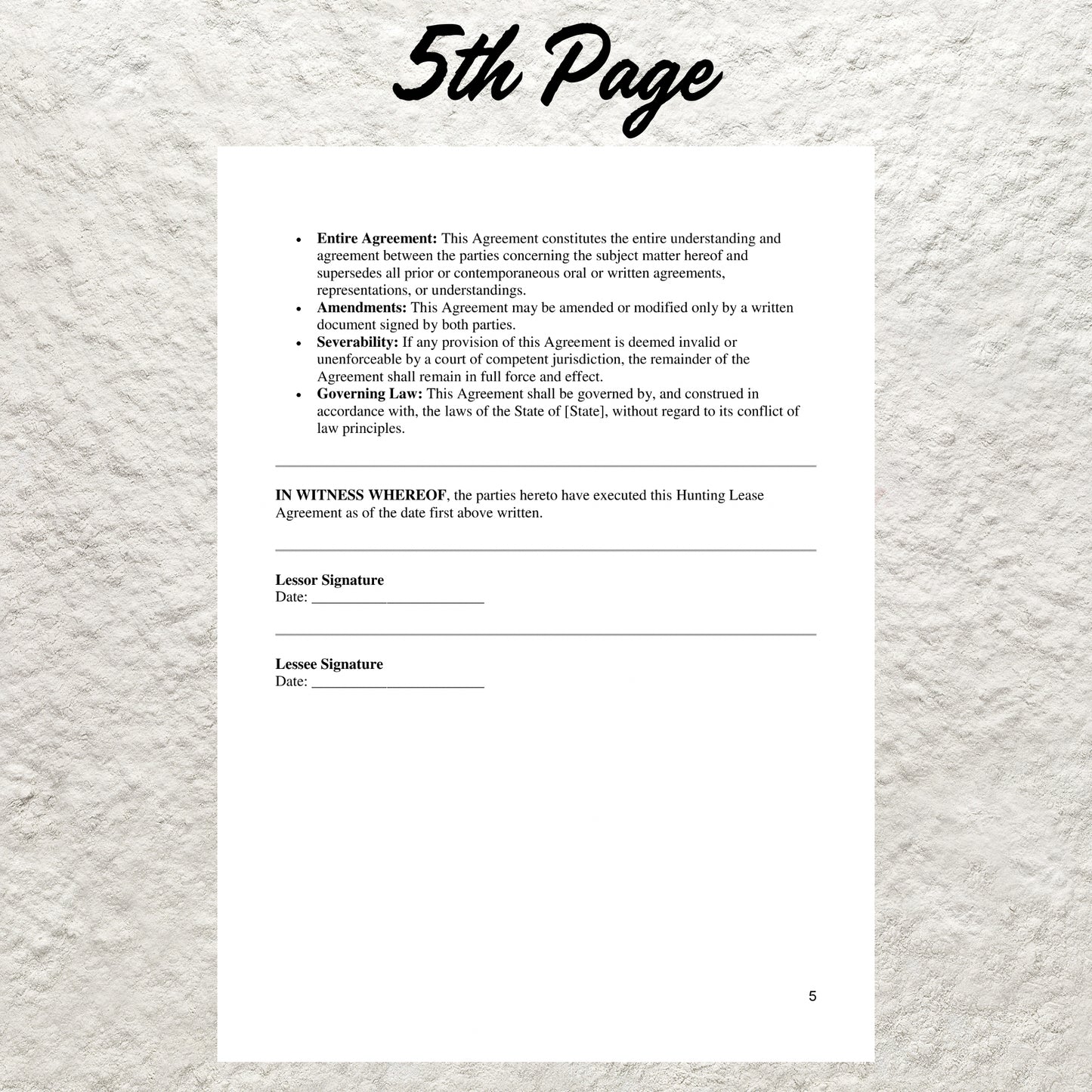 Hunting Lease Agreement Template Editable Hunting Land Lease Agreement Printable Hunting Contract for Hunters and Land Owners Hunting Lease